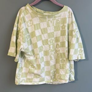 Zara Pastel Checkered T-Shirt